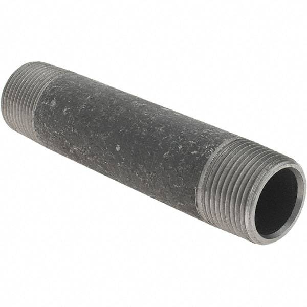 Value Collection - 1" Diam x 5-1/2" Long Steel Black Pipe Nipple - Threaded - Eagle Tool & Supply