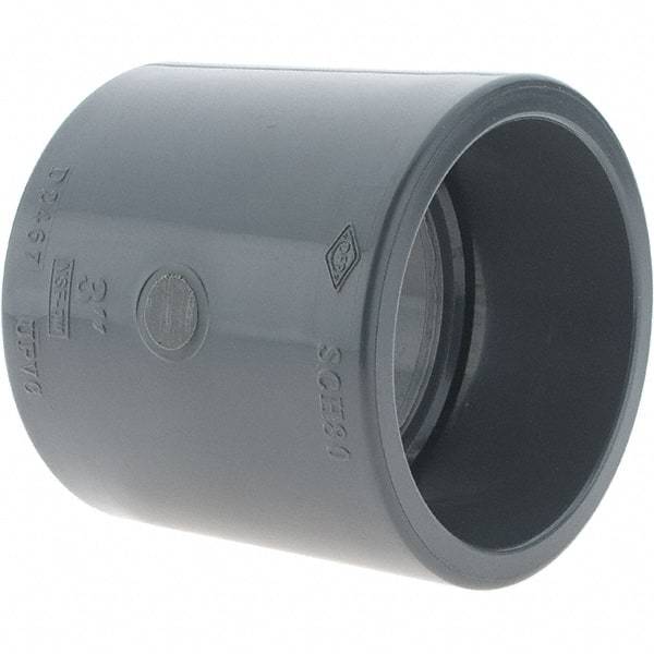 Value Collection - 3" PVC Plastic Pipe Coupling - Slip x Slip End Connections - Eagle Tool & Supply