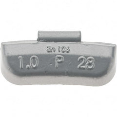 Value Collection - 1 oz P Wheel Weight - Zinc, For Use with Automotive & Light Trucks - Eagle Tool & Supply