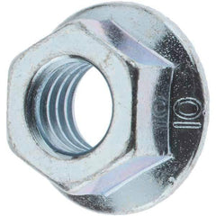 Value Collection - M8x1.25, 17mm Flange Diam, 12mm Across Flats, Serrated Flange Nut - Zinc Finish - Eagle Tool & Supply