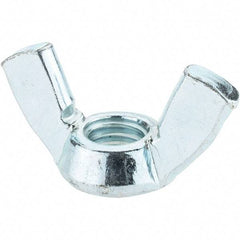 Value Collection - 1/2-13 UNC, Zinc Plated, Steel Type A Wing Nut - 1.94" Wing Span, 1" Wing Span - Eagle Tool & Supply