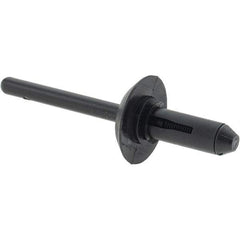 Made in USA - Large Flange Head Nylon Multi Grip Blind Rivet - 18mm Head Diam, - Eagle Tool & Supply