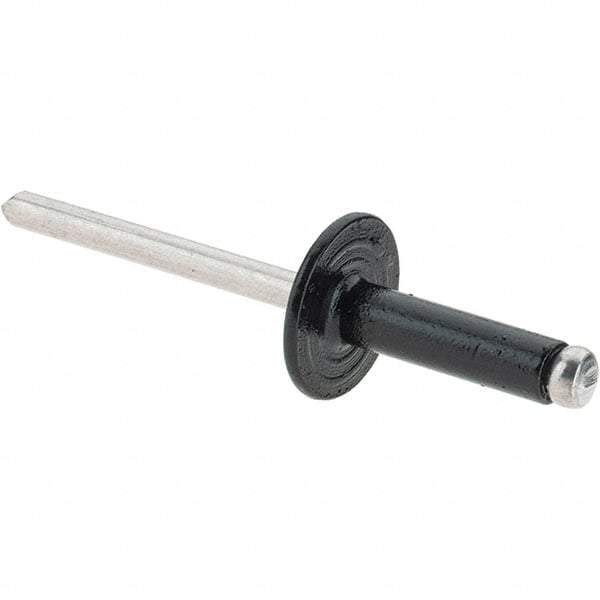 Made in USA - Aluminum Open End Blind Rivet - Aluminum Mandrel, 3/16" Head Diam, - Eagle Tool & Supply