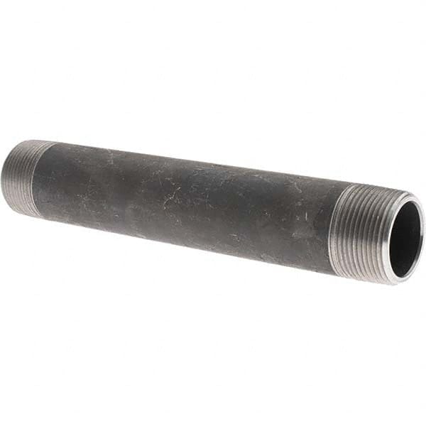 Value Collection - Black Pipe Nipples & Pipe Style: Welded Pipe Size: 1-1/4 (Inch) - Eagle Tool & Supply