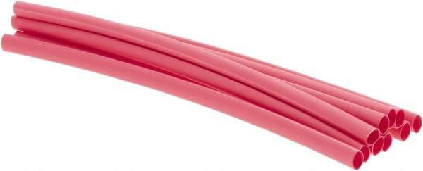 Value Collection - 6" Long Heat Shrink Electrical Tubing - Red - Eagle Tool & Supply