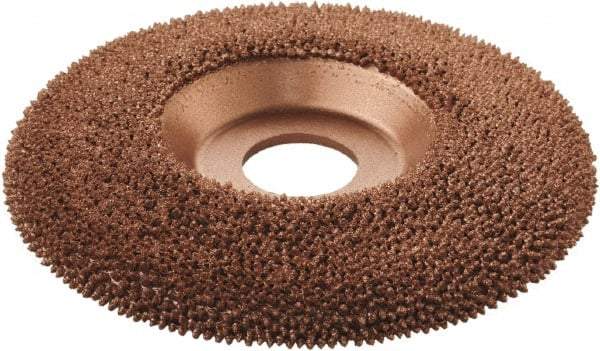 KUTZALL - 4-1/2" Wheel Diam, 7/8" Arbor Hole, Depressed Center Wheel - Very Coarse Grade, Tungsten Carbide, 15,000 Max RPM - Eagle Tool & Supply