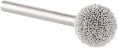 KUTZALL - 3/8" Cut Diam, 1/8" Shank Diam, Ball Head Burr - Carbide - Eagle Tool & Supply