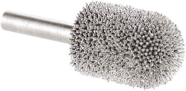 KUTZALL - 3/4" Cut Diam, 1/4" Shank Diam, Cylinder Ball End Head Burr - Carbide, Ball End - Eagle Tool & Supply