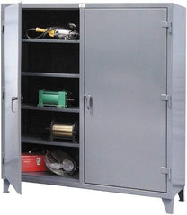 Strong Hold - 8 Shelf Locking Storage Cabinet - Steel, 72" Wide x 24" Deep x 78" High, Dark Gray - Eagle Tool & Supply