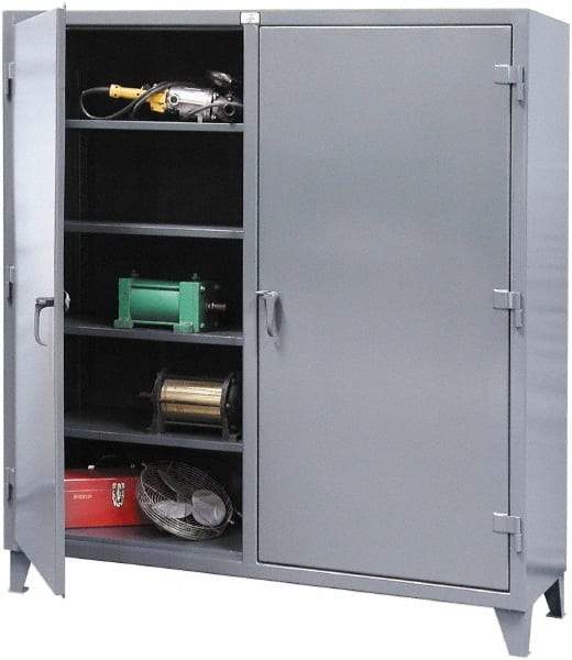 Strong Hold - 8 Shelf Locking Storage Cabinet - Steel, 36" Wide x 24" Deep x 78" High, Dark Gray - Eagle Tool & Supply
