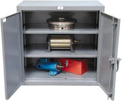 Strong Hold - 2 Shelf Locking Storage Cabinet - Steel, 36" Wide x 20" Deep x 42" High, Dark Gray - Eagle Tool & Supply