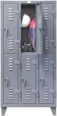 Strong Hold - 2 Door, 2 Tier, Steel Locker - Eagle Tool & Supply