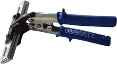 Midwest Snips - 10" OAL Offset Hand Seamer for HVAC - 1" Jaw Width, 2" Jaw Depth - Eagle Tool & Supply