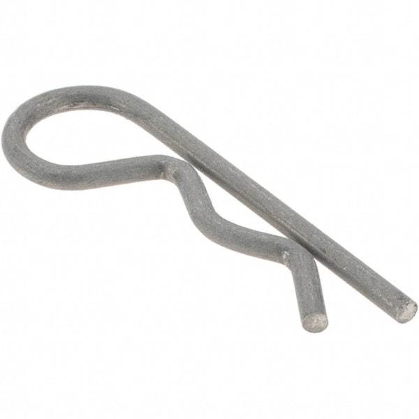 Value Collection - 5/16 to 3/8" Shaft Diam, 1-7/16" Long, 0.073" Wire Diam, Hair Pin Cotter - Grades 302 & 18-8 Stainless Steel, Zinc-Plated Finish - Eagle Tool & Supply