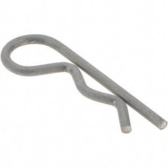 Value Collection - 5/16 to 3/8" Shaft Diam, 1-7/16" Long, 0.073" Wire Diam, Hair Pin Cotter - Grades 302 & 18-8 Stainless Steel, Zinc-Plated Finish - Eagle Tool & Supply