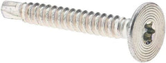 Value Collection - #10-16, Flat Head, Torx Drive, 1-1/2" Self Drilling Screw - Steel, Zinc-Plated Finish - Eagle Tool & Supply