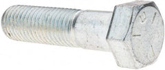 Value Collection - 3/4-10 UNC, 3" Length Under Head Hex Head Cap Screw - Partially Threaded, Grade 5 Steel, Zinc-Plated Finish, 1-1/8" Hex - Eagle Tool & Supply