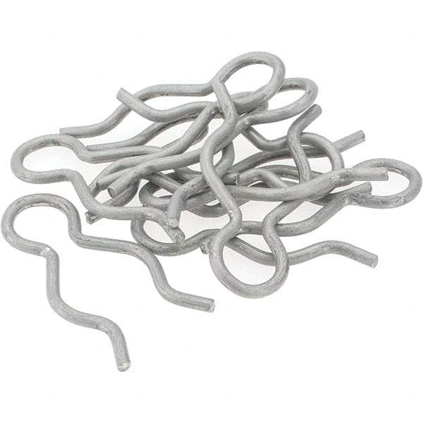 Value Collection - 7/8" Groove, 2-9/32" Long, Stainless Steel Hair Pin Clip - 1/8" Clip Diam, 1" Shaft Diam, Grade 302 & 18-8 - Eagle Tool & Supply