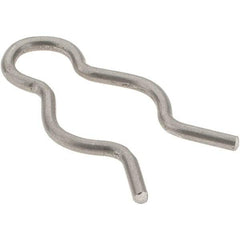 Value Collection - 7/16" Groove, 1-1/8" Long, Stainless Steel Hair Pin Clip - 0.064" Clip Diam, 1/2" Shaft Diam, Grade 302 & 18-8 - Eagle Tool & Supply