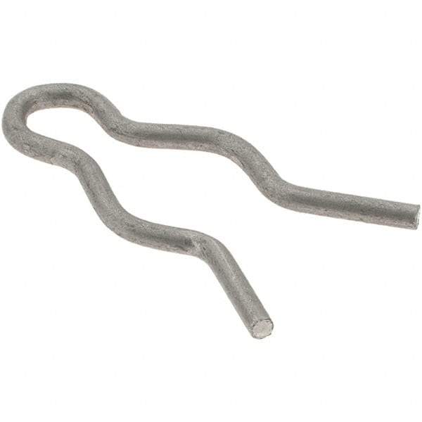 Value Collection - 1/4" Groove, 3/4" Long, Stainless Steel Hair Pin Clip - 0.048" Clip Diam, 5/16" Shaft Diam, Grade 302 & 18-8 - Eagle Tool & Supply