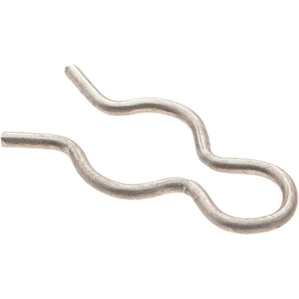 Value Collection - 7/32" Groove, 5/8" Long, Stainless Steel Hair Pin Clip - 0.033" Clip Diam, 1/4" Shaft Diam, Grade 302 & 18-8 - Eagle Tool & Supply