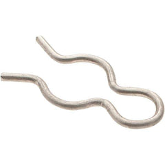 Value Collection - 7/32" Groove, 5/8" Long, Stainless Steel Hair Pin Clip - 0.033" Clip Diam, 1/4" Shaft Diam, Grade 302 & 18-8 - Eagle Tool & Supply