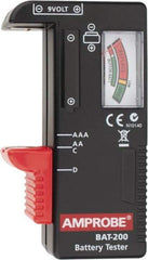 Amprobe - 0.9 VAC to 9 VAC, Battery Tester - Analog Display - Eagle Tool & Supply