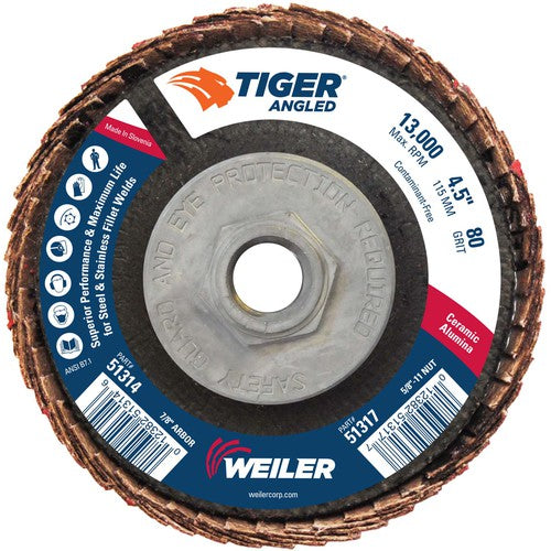 4-1/2 × 5/8-11 80G TIPER FLAP DISC - Eagle Tool & Supply