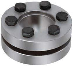 Climax Metal Products - M6 Thread, 50mm Bore Diam, 3.543" OD, Shaft Locking Device - 8 Screws, 19,380 Lb Axial Load, 3.543" OAW, 0.866" Thrust Ring Width, 1,590 Ft/Lb Max Torque - Eagle Tool & Supply