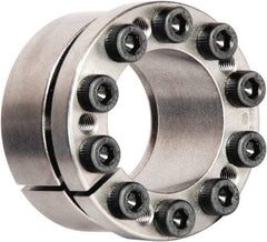 Climax Metal Products - M5 Thread, 28mm Bore Diam, 1-7/8" OD, Shaft Locking Device - 9 Screws, 7,916 Lb Axial Load, 2" OAW, 0.669" Thrust Ring Width, 4,363 Ft/Lb Max Torque - Eagle Tool & Supply