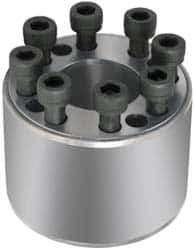 Climax Metal Products - M6 Thread, 1-1/4" Bore Diam, 2.362" OD, Shaft Locking Device - 7 Screws, 17,542 Lb Axial Load, 2.362" OAW, 1.732" Thrust Ring Width, 914 Ft/Lb Max Torque - Eagle Tool & Supply