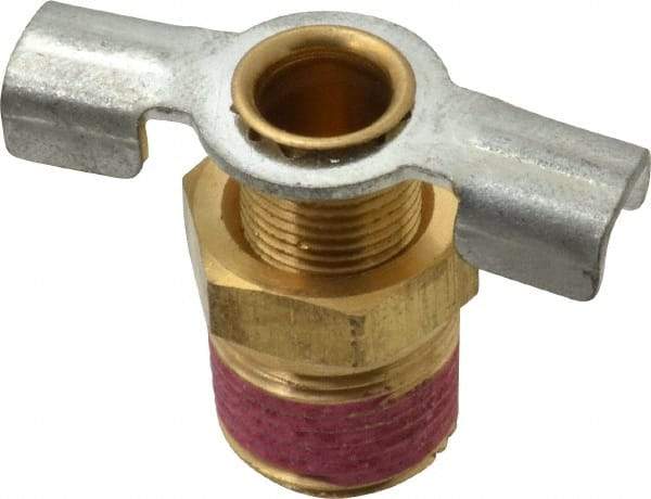 Value Collection - Steel Wing Nut Valve Drain Cock & Shutoff Valve - 3/8 Thread, 200 Max psi - Eagle Tool & Supply