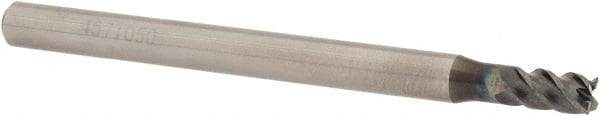 OSG - 5mm, 4 Flute, Single End, Solid Carbide, 0.2mm Corner Radius End Mill - 80mm OAL, 45° Helix, 8mm LOC, 15mm Extended Reach - Eagle Tool & Supply