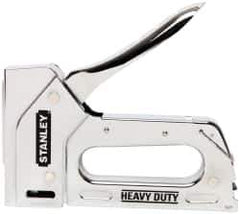 Stanley - Manual Staple Gun - 1/4, 5/16, 3/8, 1/2, 9/16" Staples, Chrome, Chrome Plated Steel - Eagle Tool & Supply