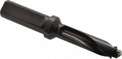 Allied Machine and Engineering - Series 15, 15 to 15.99mm Diam, 3/4" Diam Straight Shank with Flange, Straight Flute Spade Drill - 1-57/64" Max Depth, 2-61/64" Body Length, 4-63/64" OAL, Standard Length, Through Coolant - Eagle Tool & Supply