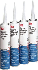 3M - 12.8 oz Cartridge White Polyurethane Marine Adhesive Sealant - 190°F Max Operating Temp, 60 min Tack Free Dry Time - Eagle Tool & Supply