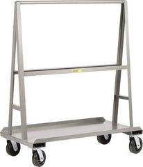 Little Giant - 2,000 Lb Capacity Steel Panel Truck - Steel Deck, 60" OAW, 0" Platform Length, Phenolic Casters - Eagle Tool & Supply