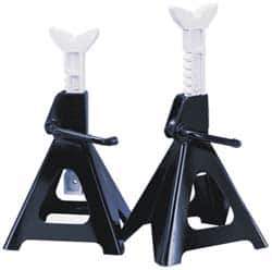 Value Collection - 12 Ton Load Capacity Ratcheting Jack Stand - 17-1/2 to 27-1/2 Inch High, 12 Inch Base Diameter x 12 Inch Long x 10-5/8 Inch Wide Chassis - Eagle Tool & Supply
