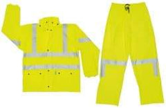 MCR Safety - Size XL, Lime, Rain, Disposable Encapsulated Suit - No Pockets - Eagle Tool & Supply