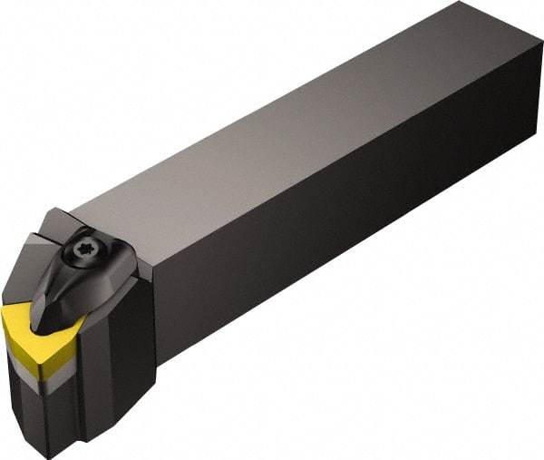 Sandvik Coromant - DWLN, Left Hand Cut, -5° Lead Angle, 1-1/4" Shank Height x 1-1/4" Shank Width, Negative Rake Indexable Turning Toolholder - 6" OAL, WNMG 08 04 08 Insert Compatibility, Series T-Max P - Eagle Tool & Supply