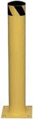 PRO-SAFE - 5-1/2" Diam x 42" High, Steel Bollard - 8" Wide x 8" Long Mounting Plate - Eagle Tool & Supply