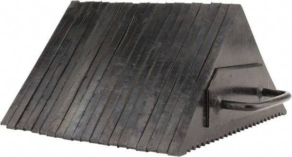 Value Collection - 10" Wide x 7-1/2" High x 10" Deep, Rubber Wheel Chock - Type A - Eagle Tool & Supply