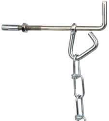 Value Collection - 15 Ft. Chain and Hanger Kit - Steel, Standard Number 2/0 Chain, for Use with Wheel Chocks - Eagle Tool & Supply