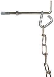 Value Collection - 15 Ft. Chain and Hanger Kit with Reflector - Steel, Standard Number 2/0 Chain, for Use with Wheel Chocks - Eagle Tool & Supply