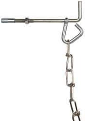 Value Collection - 15 Ft. Chain and Hanger Kit with Reflector - Steel, Standard Number 2/0 Chain, for Use with Wheel Chocks - Eagle Tool & Supply