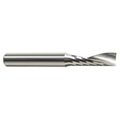 End Mills for Plastics - Single Flute - 0.0781″ (5/64″) Cutter Diameter × 0.4060″ (13/32″) Length of Cut Carbide Square Upcut End Mill for Plastic, 1 Flute - Exact Industrial Supply