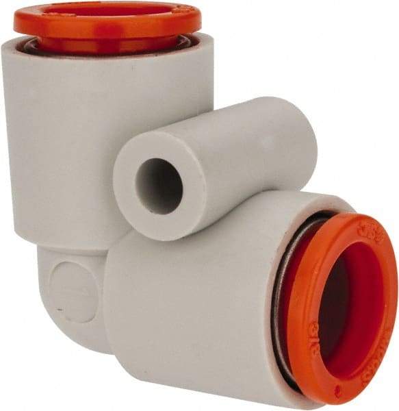 SMC PNEUMATICS - 3/8" OD, Brass/Polybutylene Push-to-Connect Union Elbow - 145 Max psi - Eagle Tool & Supply
