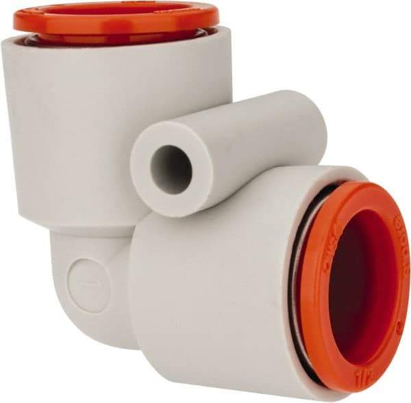 SMC PNEUMATICS - 1/2" OD, Brass/Polybutylene Push-to-Connect Union Elbow - 145 Max psi - Eagle Tool & Supply