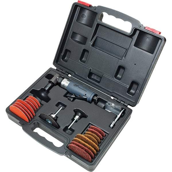 Ingersoll-Rand - 1/4" Collet, Angle Handle, Air Angle Die Grinder - 20,000 RPM, Rear Exhaust, 6 CFM, 0.33 hp - Eagle Tool & Supply