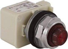 Schneider Electric - 120 V Red Lens Incandescent Pilot Light - Round Lens, Screw Clamp Connector - Eagle Tool & Supply